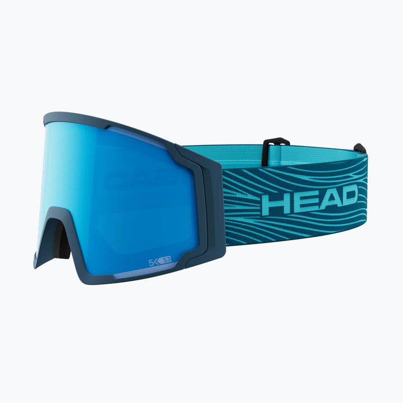 Slidinėjimo akiniai HEAD Neves Pro 5k Race blue/petrol/blue/chrome/orange