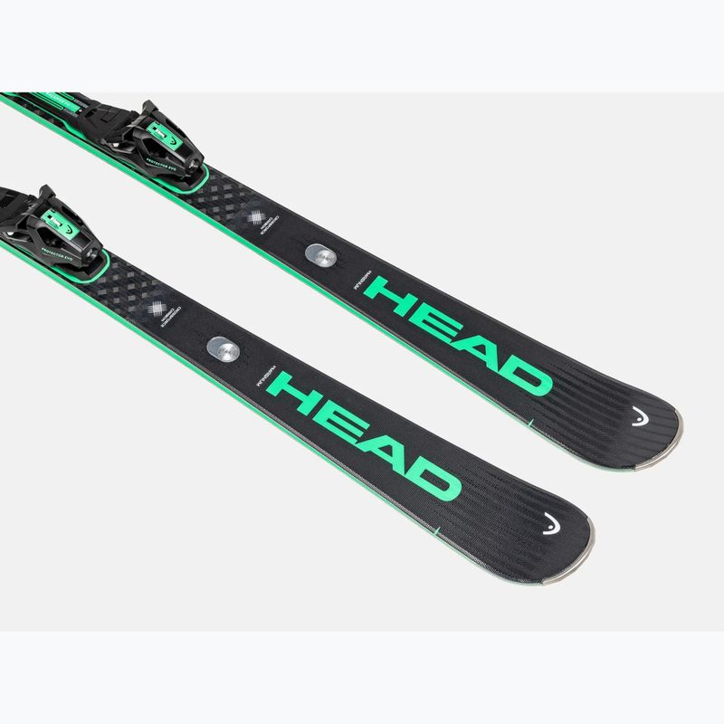 Kalnų slidės + apkaustai HEAD Supershape e-Magnum SW BB-PR + Protector Evo PR 13 GW black/green 3