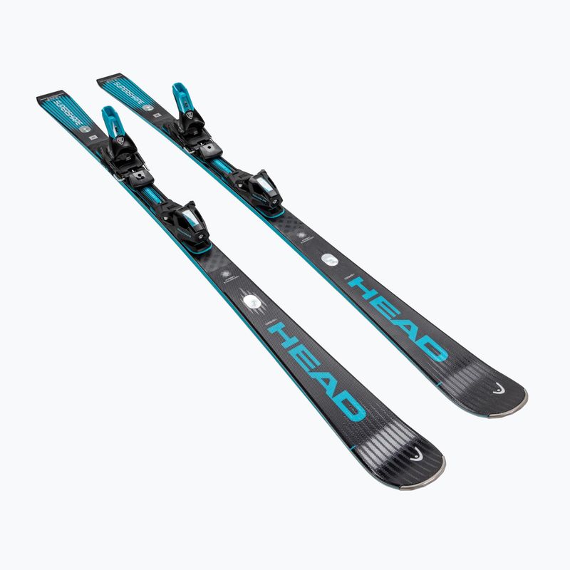 Kalnų slidės + apkaustai HEAD Supershape e-Speed SW BB-PR + Protector Evo PR 13 GW black/blue 2
