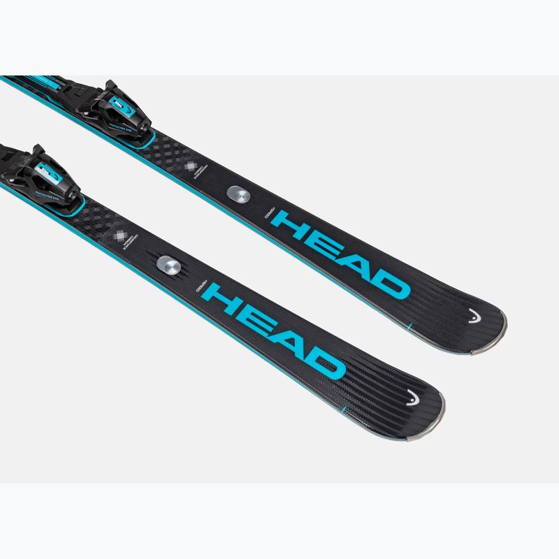Kalnų slidės + apkaustai HEAD Supershape e-Speed SW BB-PR + Protector Evo PR 13 GW black/blue 3