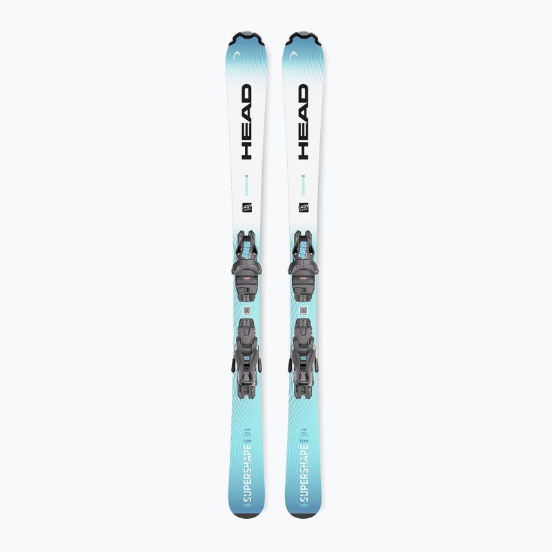Vaikiškos kalnų slidės + apkaustai HEAD Supershape Team Easy JRS + Jrs 4.5 GW CA blue/white 2