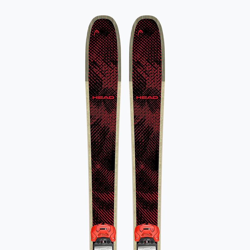 Kalnų slidės + apkaustai HEAD Kore 100 Ti + Protector+ Attack 14 GW black/red 8