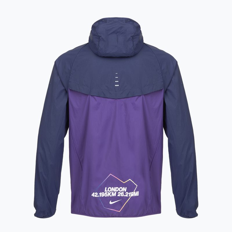 Vyriška bėgimo striukė Nike Stride Dri-Fit ADV midnight navy/court purple 10