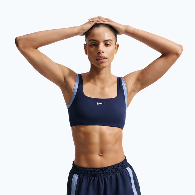 Treniruoklių liemenėlė Nike One Light Support midnight navy/aluminium/white 4