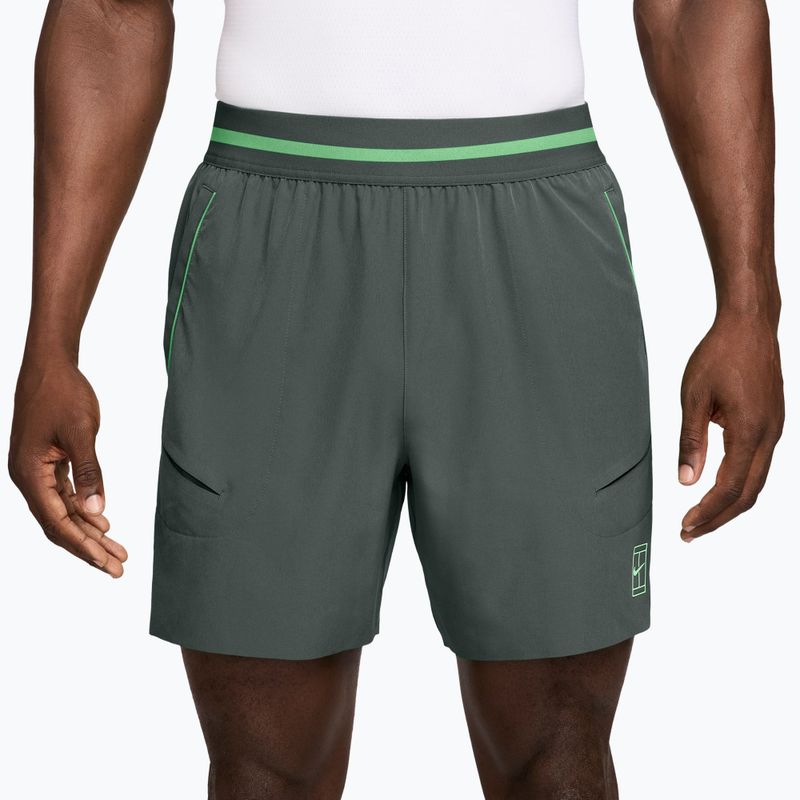 Vyriški teniso šortai Nike Court Dri-Fit Advantage 6" camo green/cucumber calm/cucumber calm