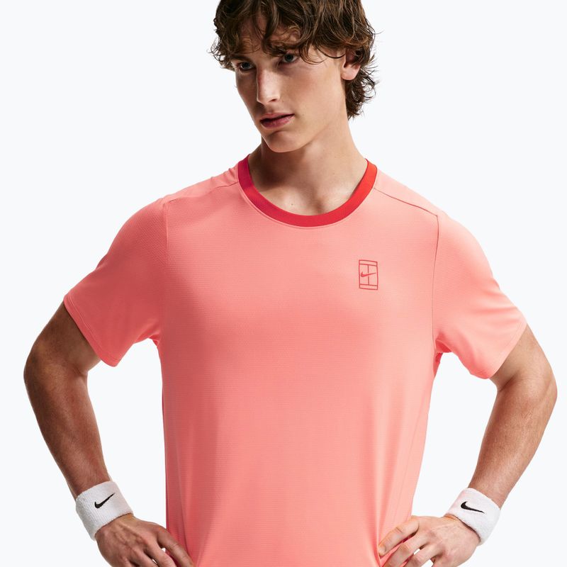 Vyriški marškinėliai Nike Court Dri-Fit Advantage atomic pink/picante red/picante red 4