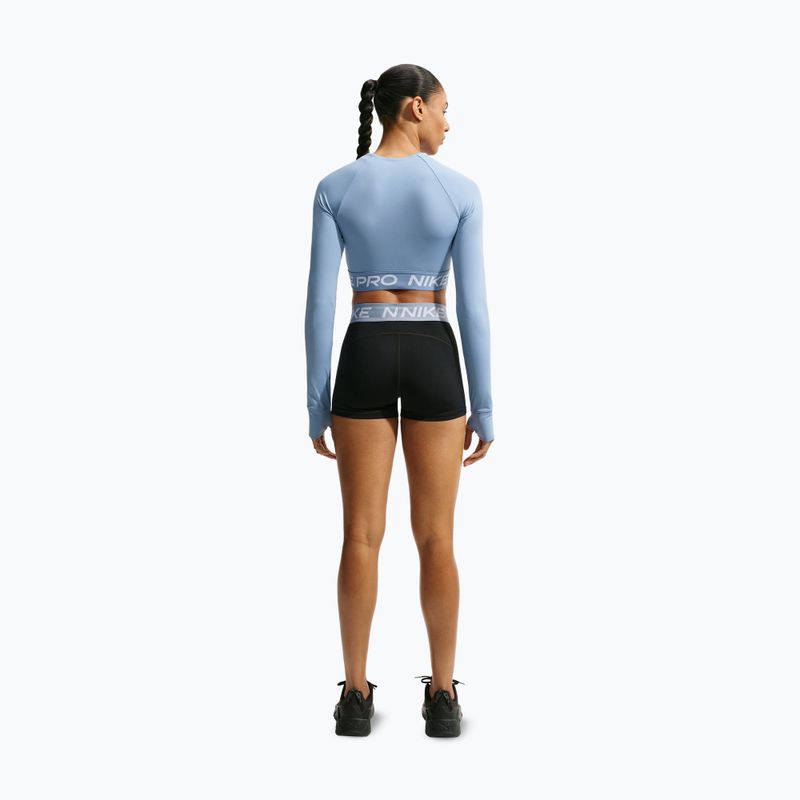 Moteriški marškinėliai ilgomis rankovėmis  Nike Pro work blue/white 2