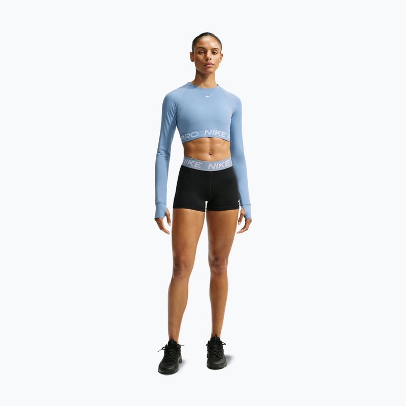 Moteriški marškinėliai ilgomis rankovėmis  Nike Pro work blue/white 7