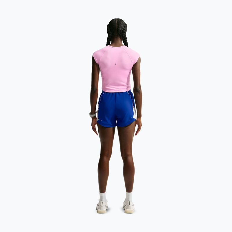 Moteriški bėgimo marškinėliai Nike Tempo Swoosh Run Dri-Fit pink rise/pink rise/old royal 3