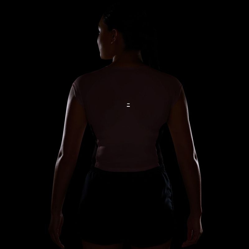Moteriški bėgimo marškinėliai Nike Tempo Swoosh Run Dri-Fit pink rise/pink rise/old royal 6