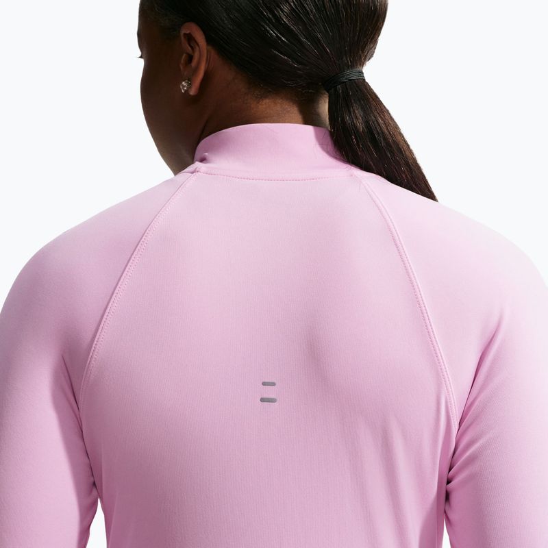Moteriškas bėgimo džemperis Nike Tempo Dri-Fit 1/4 Zip pink rise 5