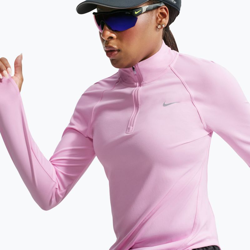 Moteriškas bėgimo džemperis Nike Tempo Dri-Fit 1/4 Zip pink rise 6