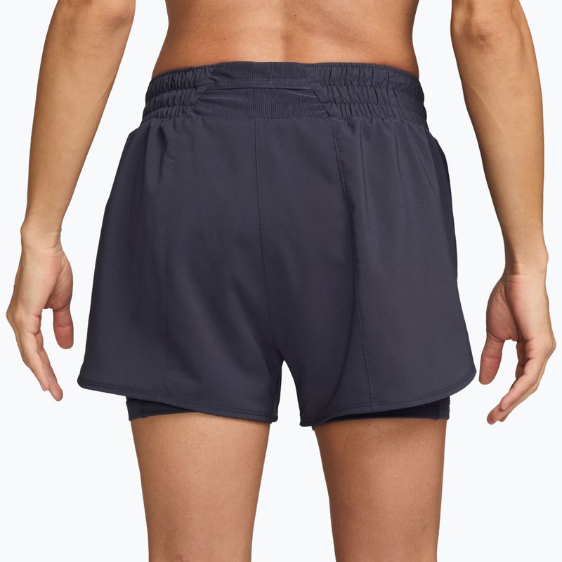 Moteriški šortai Nike One Dri-Fit High-Waisted 3" 2In1 gridiron/white 2