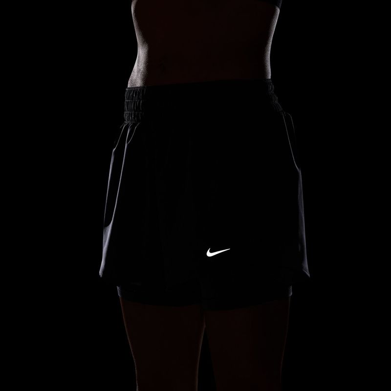 Moteriški šortai Nike One Dri-Fit High-Waisted 3" 2In1 gridiron/white 5