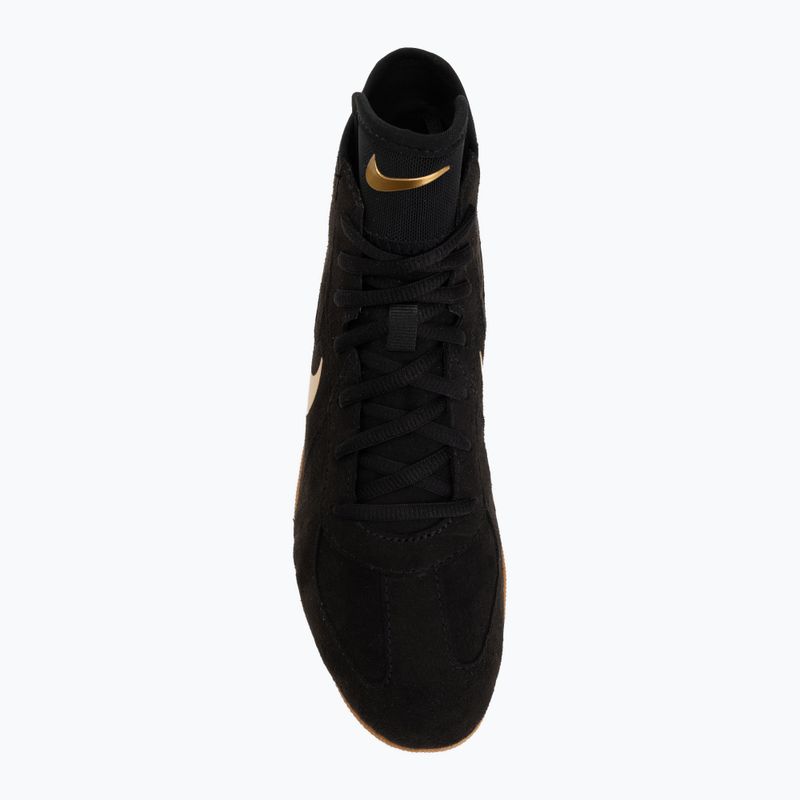 Imtynių batai Nike Footsweep 2 black/metallic gold/gum light brown 5