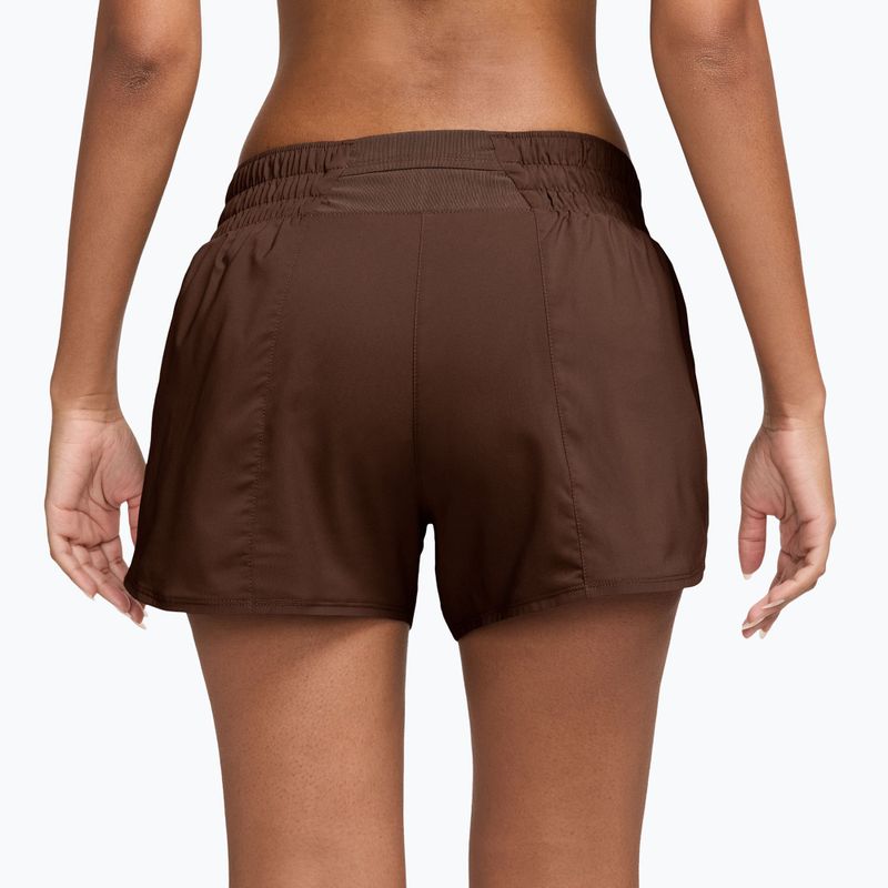 Moteriški šortai Nike One Dri-Fit 3" cacao wow/white 2