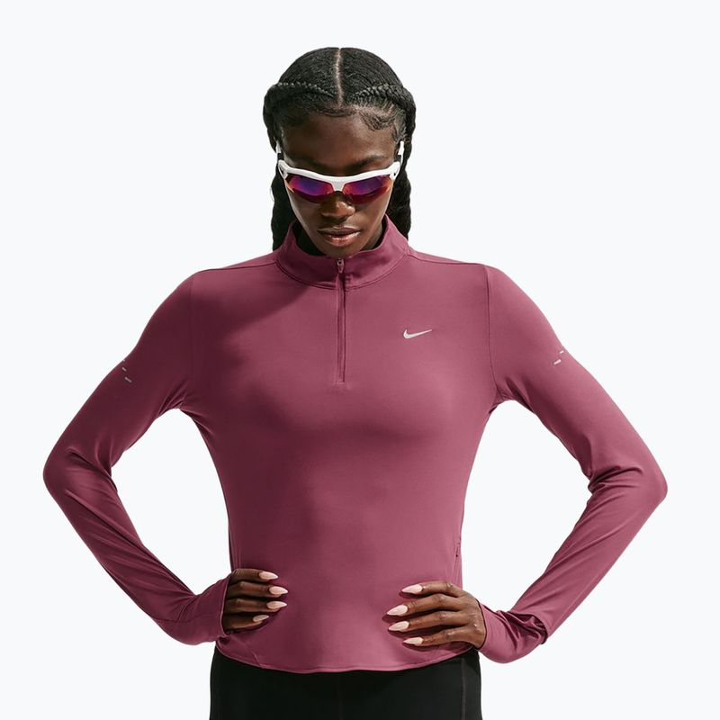 Moteriškas bėgimo džemperis Nike Swift Dri-FIT UV 1/4-Zip pink smoke