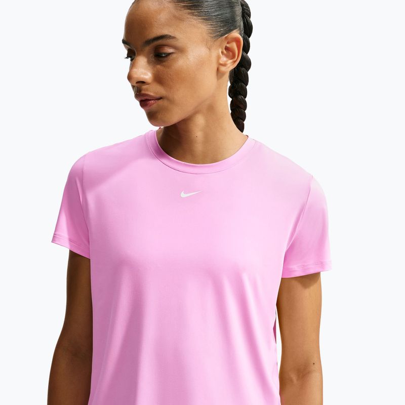 Moteriški treniruočių marškinėliai Nike One Classic pink rise/white 4