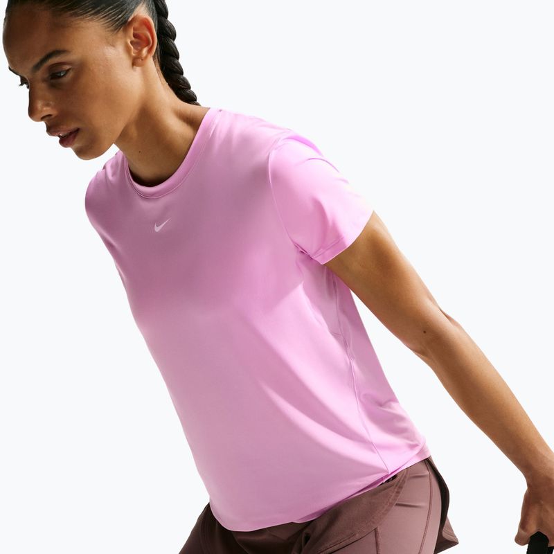 Moteriški treniruočių marškinėliai Nike One Classic pink rise/white 5