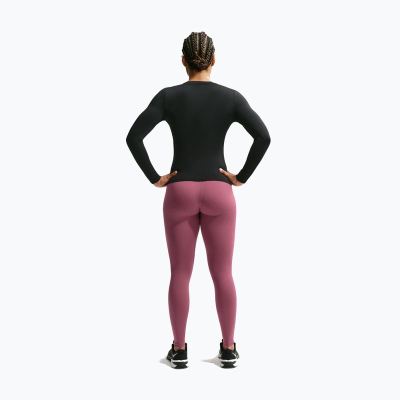Moteriškos tamprės Nike One Seamless Front pink smoke/white 2