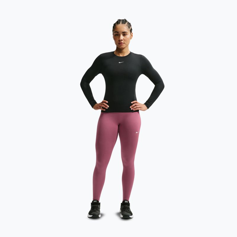 Moteriškos tamprės Nike One Seamless Front pink smoke/white 9