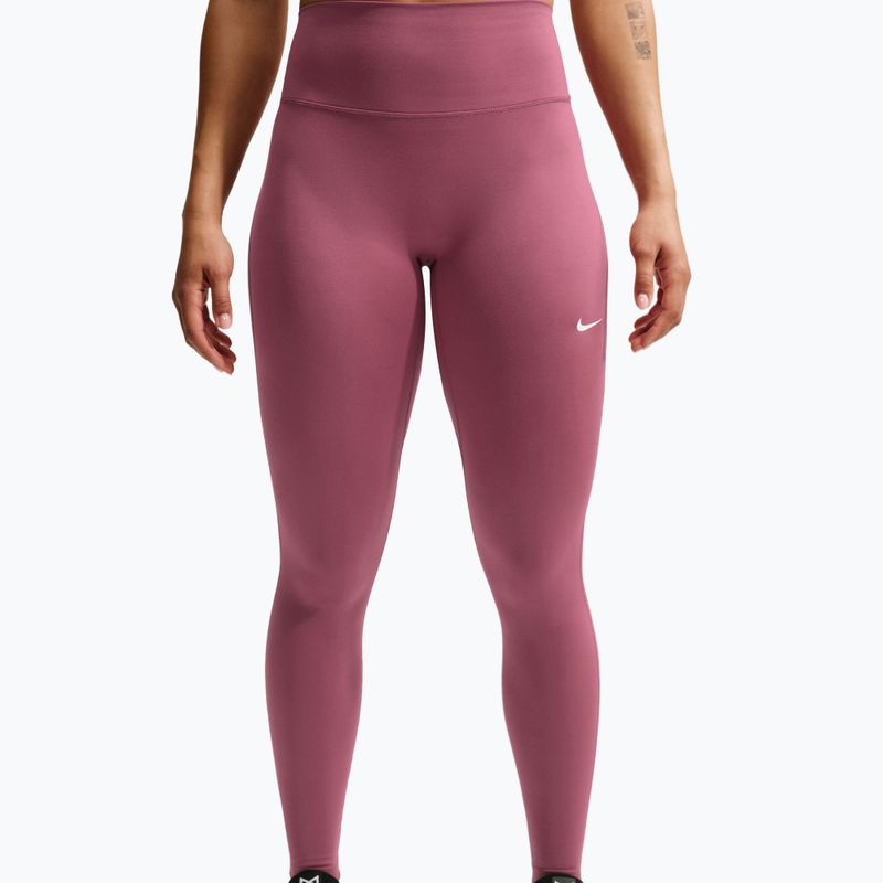 Moteriškos tamprės Nike One Seamless Front pink smoke/white 3