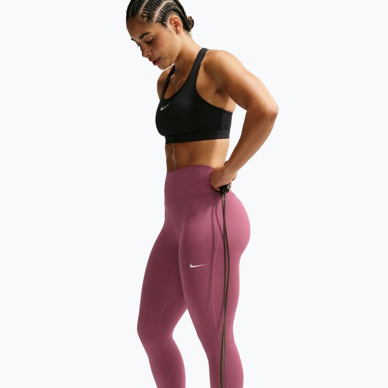 Moteriškos tamprės Nike One Seamless Front pink smoke/white 5