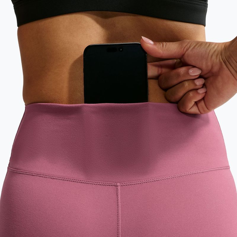 Moteriškos tamprės Nike One Seamless Front pink smoke/white 6
