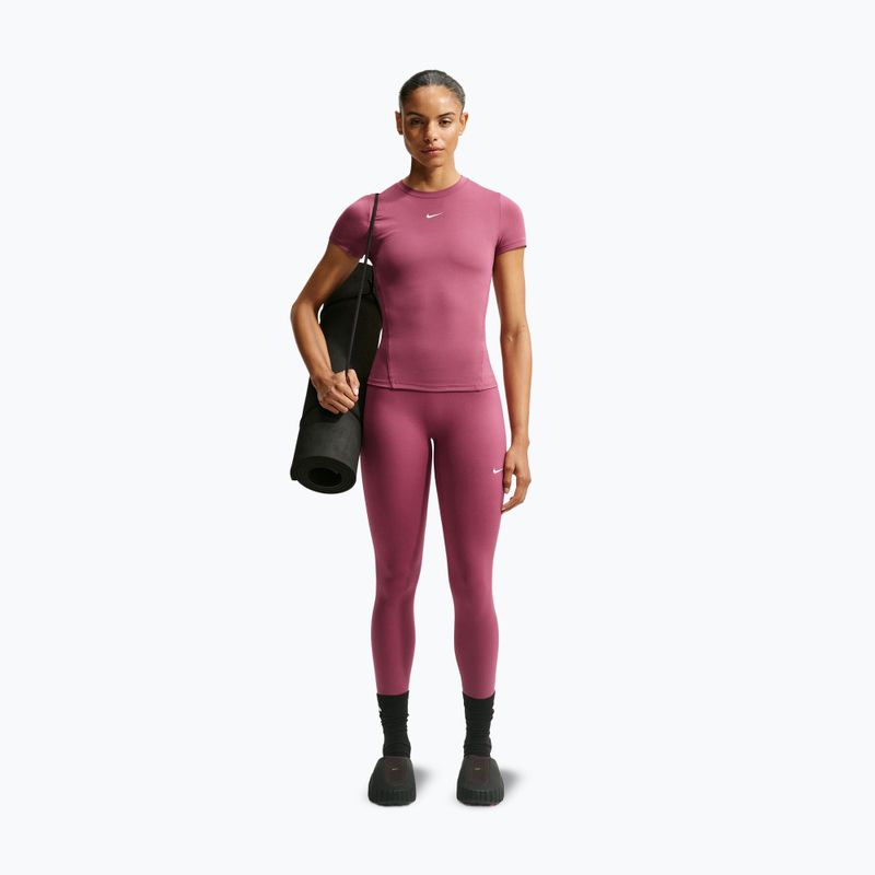 Moteriškos tamprės Nike One pink smoke/white 2