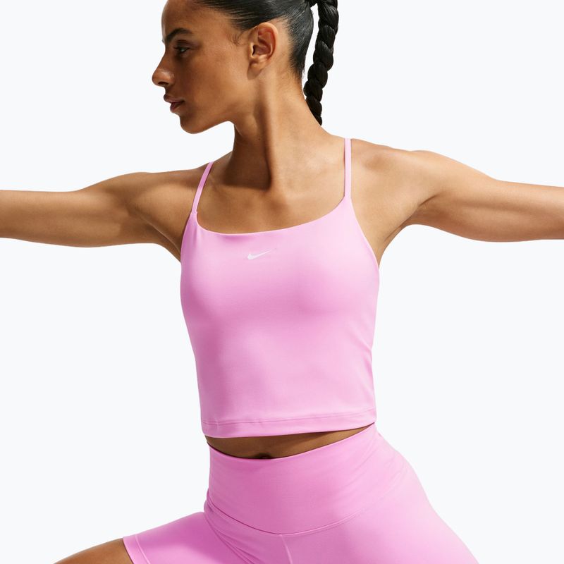 Moteriški treniruočių marškinėliai Nike One pink rise