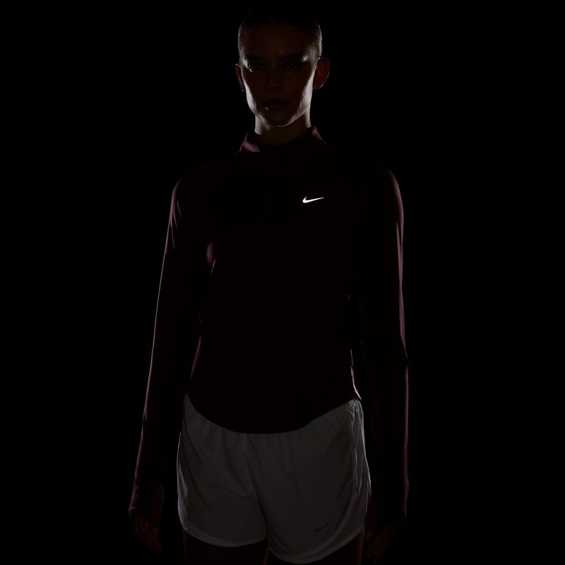 Moteriškas bėgimo džemperis Nike Tempo Dri-Fit 1/4 Zip pink smoke 7
