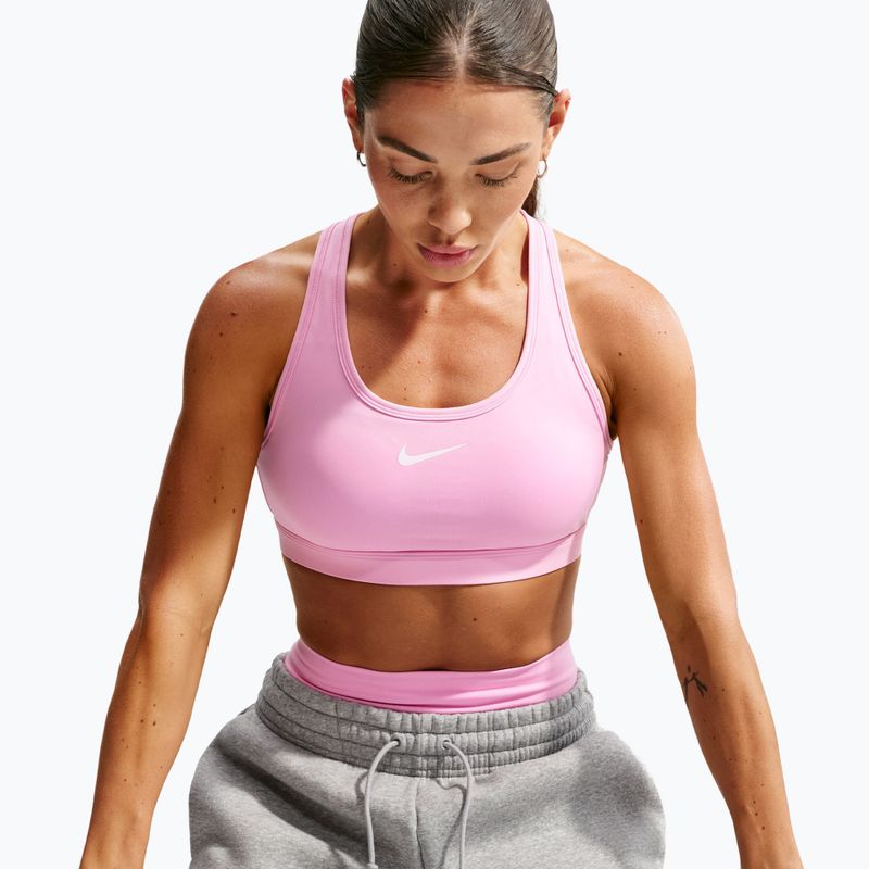 Sportinė liemenėlė Nike Swoosh pink rise/white 4