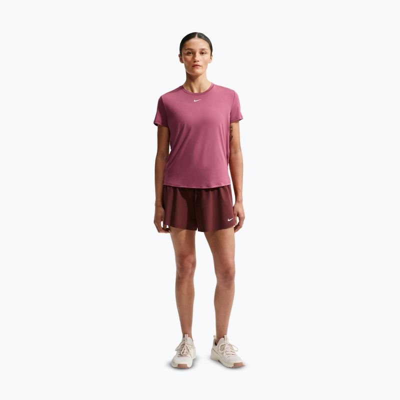 Moteriški treniruočių marškinėliai Nike One Classic pink smoke/white 2