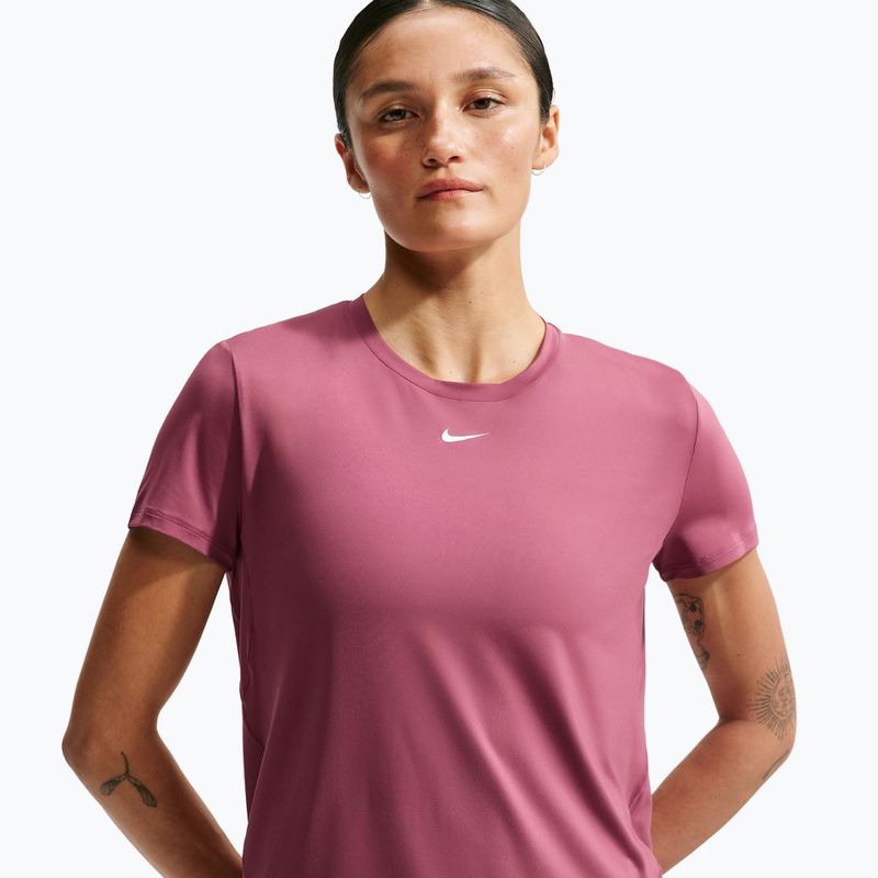 Moteriški treniruočių marškinėliai Nike One Classic pink smoke/white 4