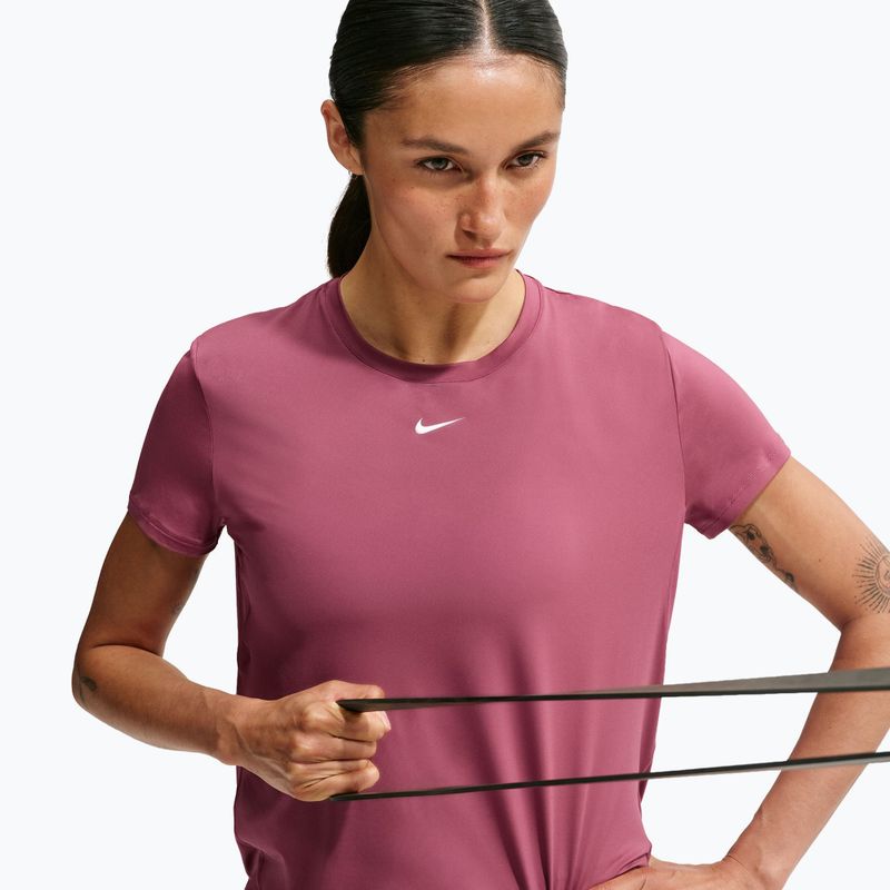 Moteriški treniruočių marškinėliai Nike One Classic pink smoke/white 6