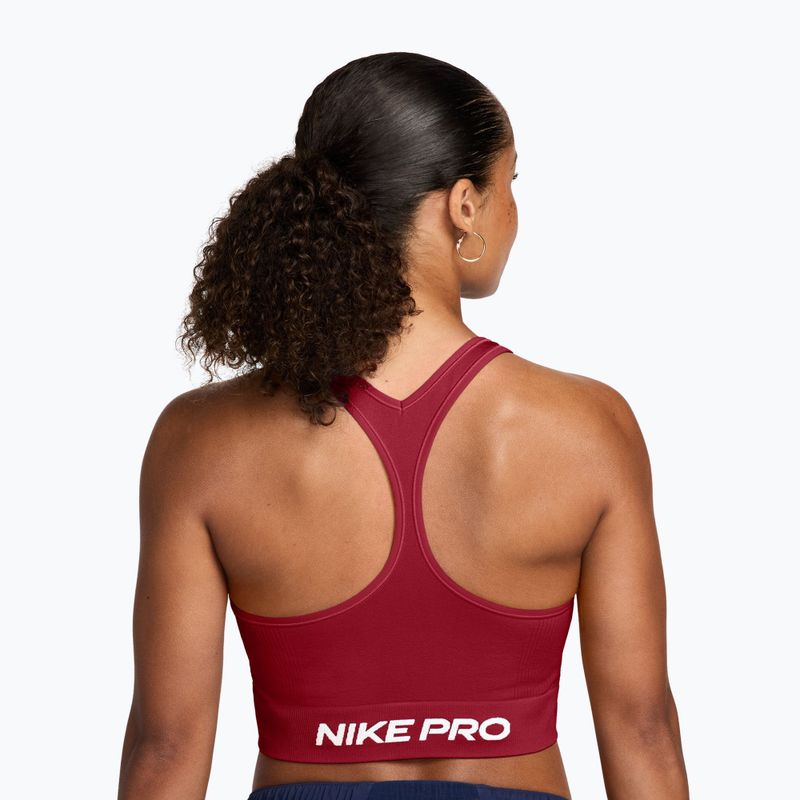 Treniruočių topas Nike Pro Seamless tough red/white 2