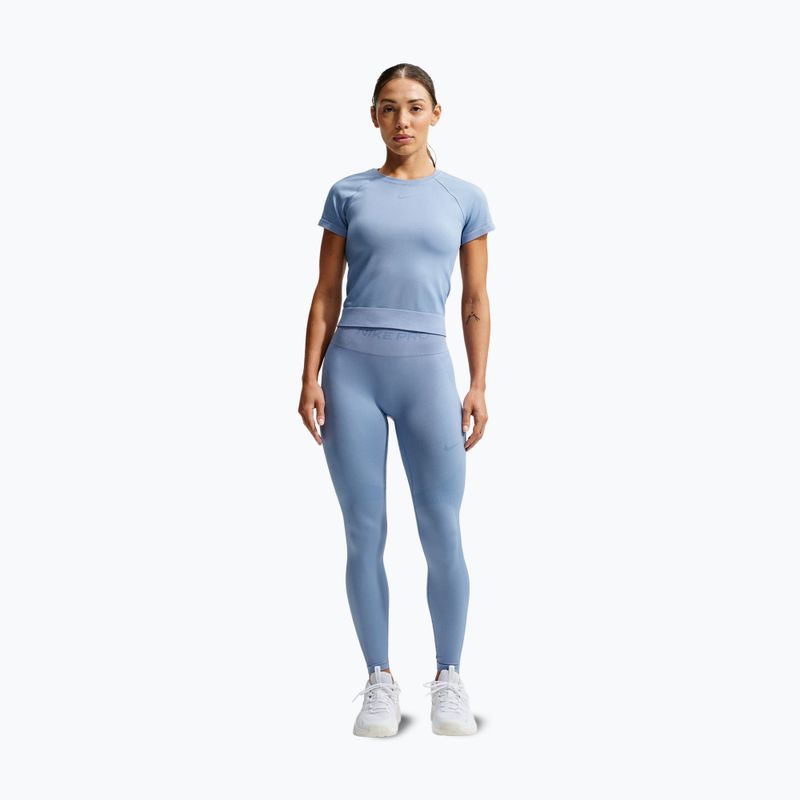 Moteriški treniruočių marškinėliai Nike Pro Seamless work blue 7