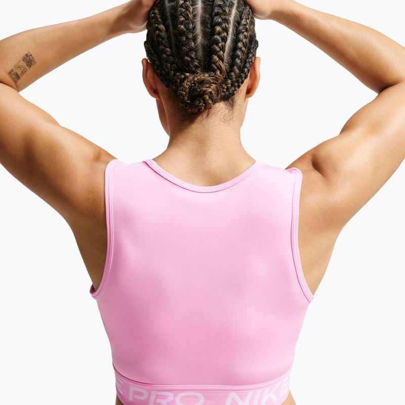 Moteriški marškinėliai Nike Pro pink rise/white 5