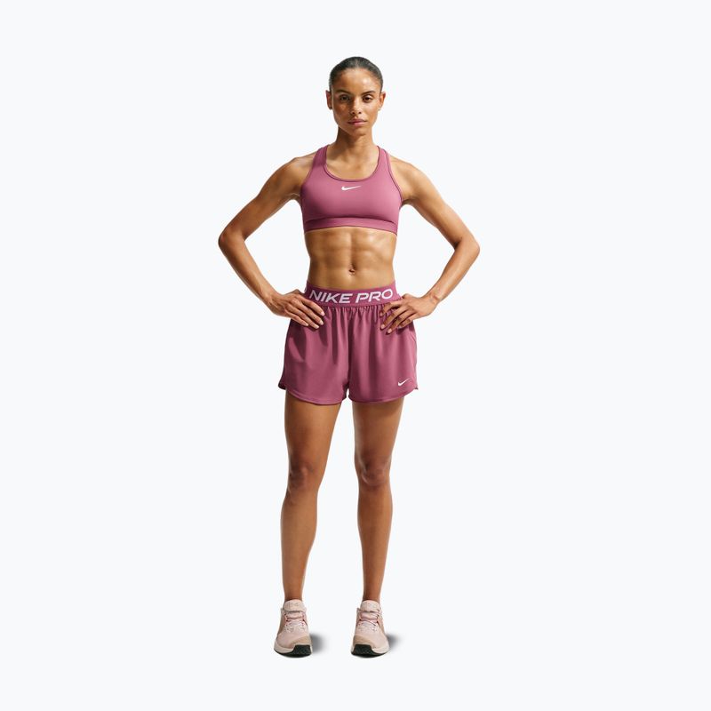 Moteriški treniruočių šortai Nike Pro pink smoke/white 7