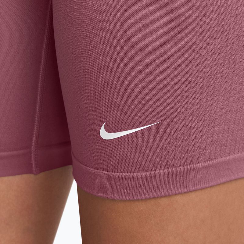 Moteriški treniruočių šortai Nike Pro Seamless pink smoke/white 4