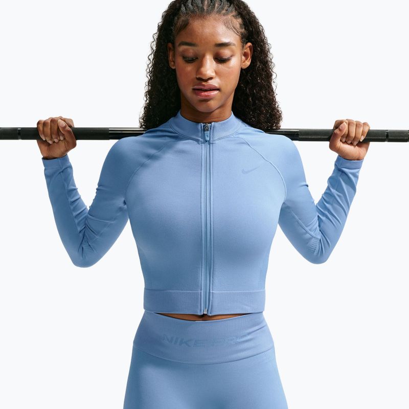 Moteriškas treniruočių džemperis Nike Pro Seamless work blue 5