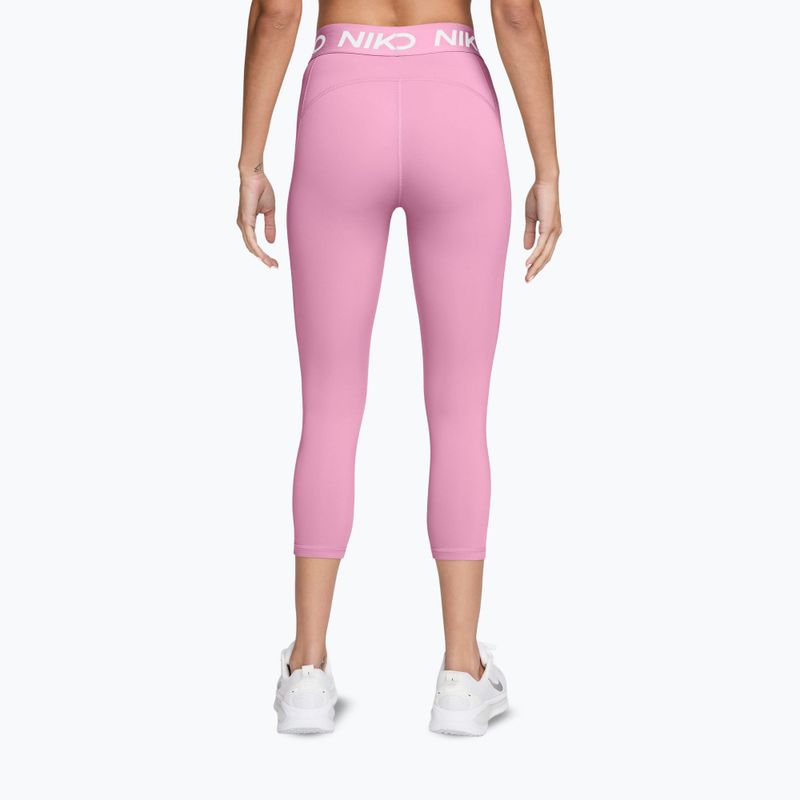 Moteriškos tamprės Nike Pro pink rise/white 2