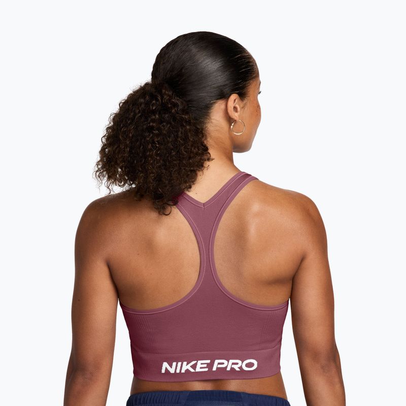 Treniruočių topas Nike Pro Seamless pink smoke/white 2