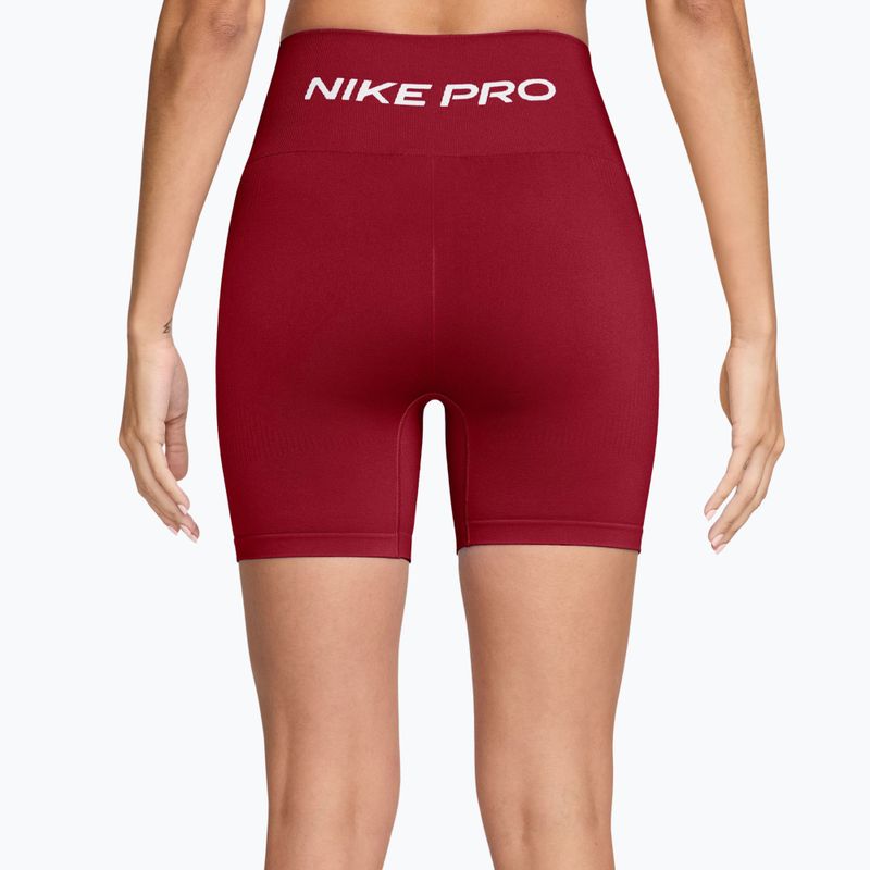 Moteriški treniruočių šortai Nike Pro Seamless tough red/white 2