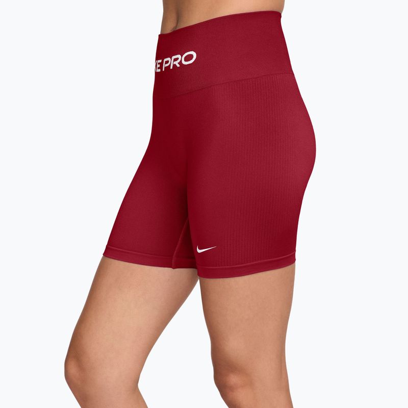 Moteriški treniruočių šortai Nike Pro Seamless tough red/white 3