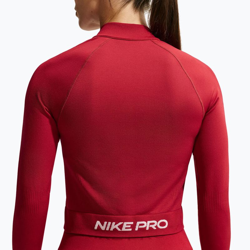 Moteriškas treniruočių džemperis Nike Pro Seamless tough red/white 5