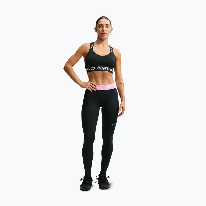 Moteriškos tamprės Nike Pro black/pink rise/white 2