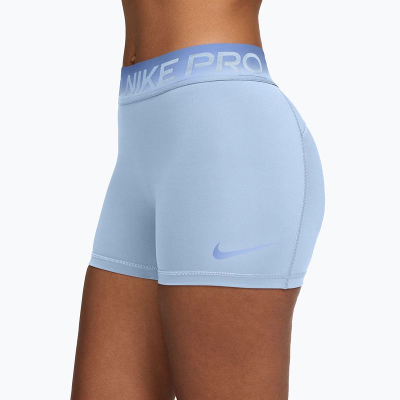 Moteriški treniruočių šortai Nike Pro hydrogen blue/aluminum 3