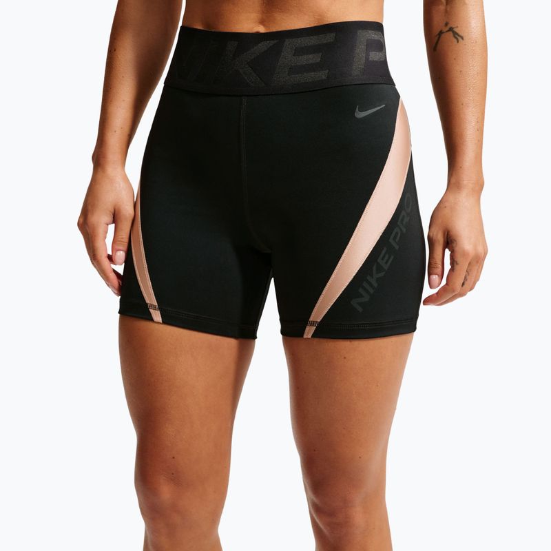 Moteriški treniruočių šortai Nike Pro Sculpt black/linen/black/black 4