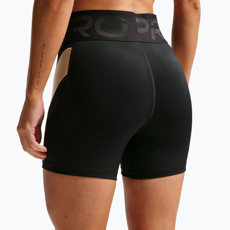 Moteriški treniruočių šortai Nike Pro Sculpt black/linen/black/black 6